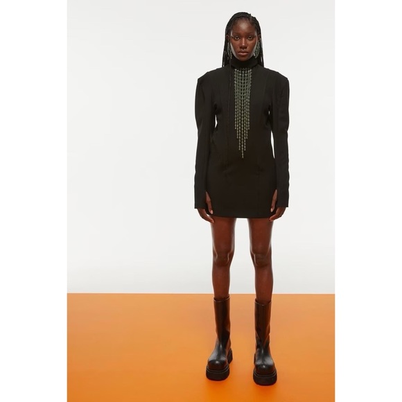 H&M Studio Collection AW21 Defined-Shoulder Dress